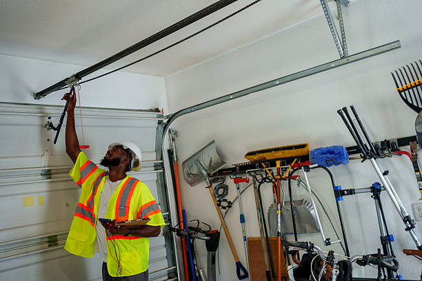 Professional Garage Door Off Track Repair technician working in Winn Parish County, LA